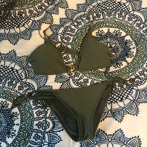 Olive Green Bikini Set